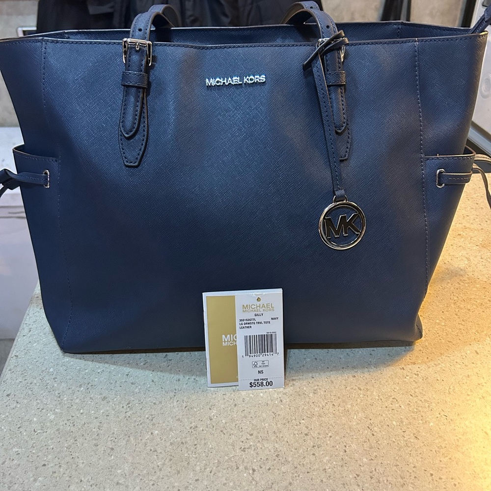 Michael Kors Dark Blue Tote Bag